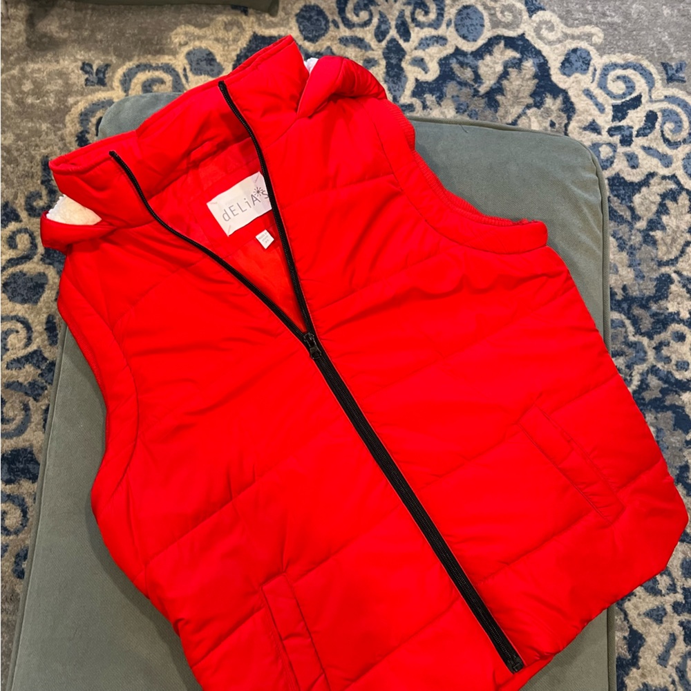 Delia’s Red Puffer Vest